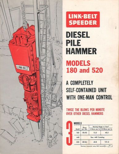 Equipment Brochure - Link-Belt Speeder - 180 520 Diesel Pile Hammer 1966 (E1713)
