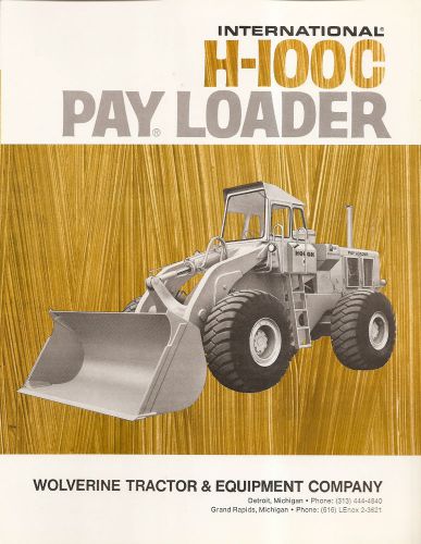 Equipment Brochure - International - IH H-100C - Pay Loader - 1971 (EB894)
