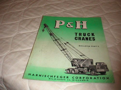 1950 p&amp;h truck cranes sales brochure for sale