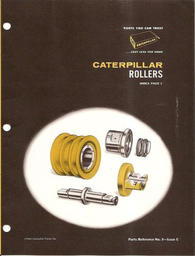 Equipment brochure - caterpillar - track carrier rollers - c - 1960 (e1489) for sale