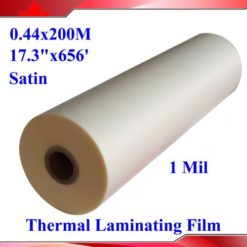 17.3&#034;X656&#039; (0.44x200M) Satin/Matte/Falt UV Hot 1Roll Luster Thermal Laminating