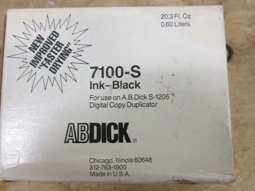 2 600ml Tanks New Genuine A.B. Dick S-7100 Black Ink Fit S-1205 Duplicator