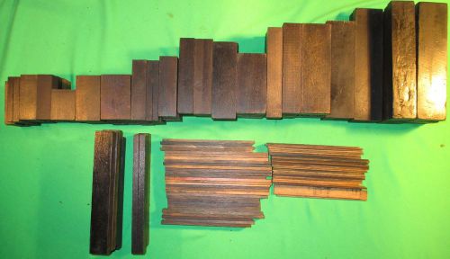 Large Lot Letterpress Rare Numbered Wood Spacers Hamilton Cabinet Replacements