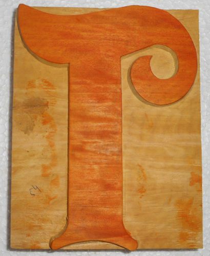 Letterpress Letter &#034;T&#034; Wood Type Printers Block Typography Collection.B910