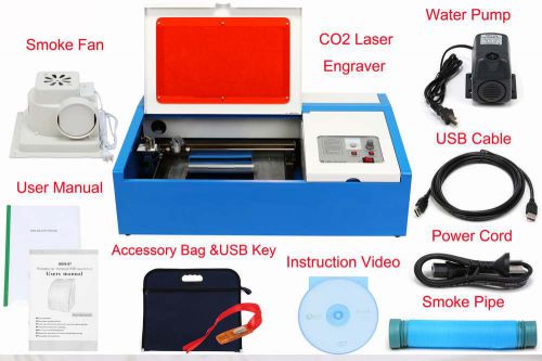 Co2 laser engraving machine fda compliant w/ cooling fan safe durable use great for sale