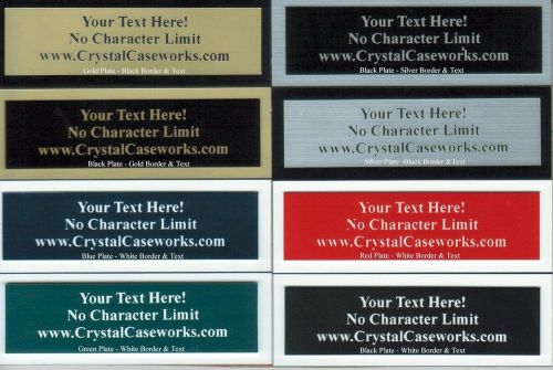 TWO TONE BORDER CUSTOM ENGRAVED PLASTIC NAME PLATE NAMEPLATE PLAQUE SIGN 9&#034;X2&#034;