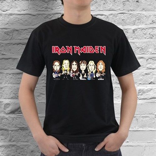 New Iron Maiden Cartoon Vintage Mens Black T Shirt Size S, M, L, XL, 2XL, 3XL