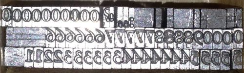 KWIKPRINT KINGSLEY hot foil stamping GOUDY CURSIVE 14 PTS type set numbers