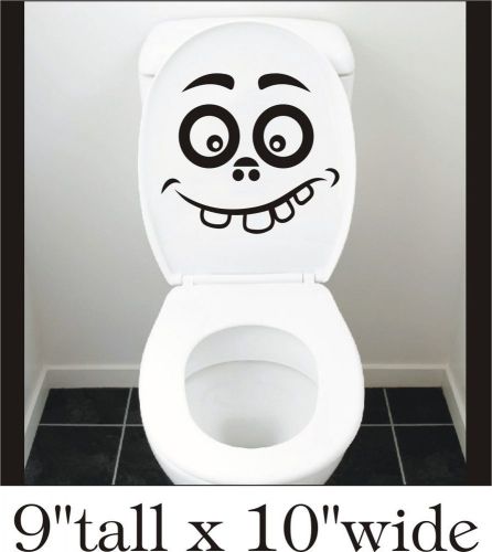 2X Toothy Pot Toilet, Bathroom Funny Car Vinyl Sticker Decal Truck Bumper-1441B