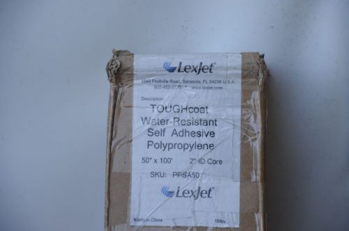 LEXJET Toughcoat Water-Resistant Polypropylene - 50in x 100ft  NOT Self Adhesive