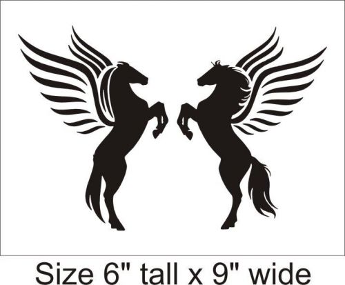 Rearing up horses funny car truck bumper vinyl sticker decal decor fac-1246 for sale