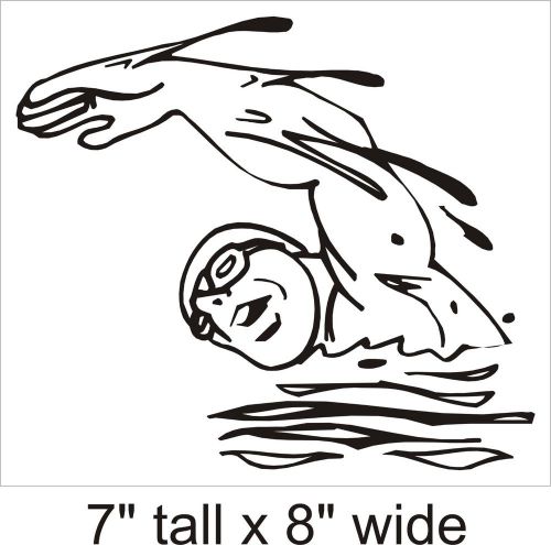 2X Serious Swimming Removable Wall Art Decal Vinyl Sticker Mural Decor-FA225