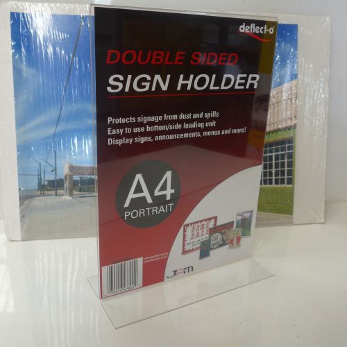 Lot of  6 Double Sided sign holders A4 Size  very easy to use