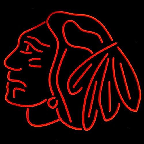 ZLD038 Decor Chicago Blackhawks Hockey-NHL Logo Bar LED Energy-Saving Light Sign