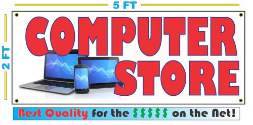 Full Color COMPUTER STORE Banner Sign All Weather Repair NEW Larger Size