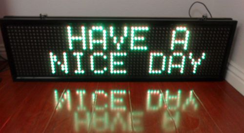 Led message board size 90&#034; x 25&#034; x 1&#034; red green display w/ remote, 17.5 pix 308w for sale
