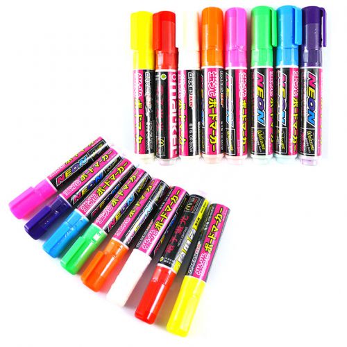 16Pcs Highlighter Fluorescent Liquid Chalk Neon Marker Pen for LED Writing Board