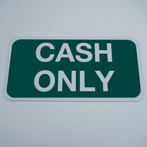 PVC 6&#034; BY 12&#034; CASH ONLY HERE SIGN  RESTAURANT STORE BUSINESS CASHIER PIZZA