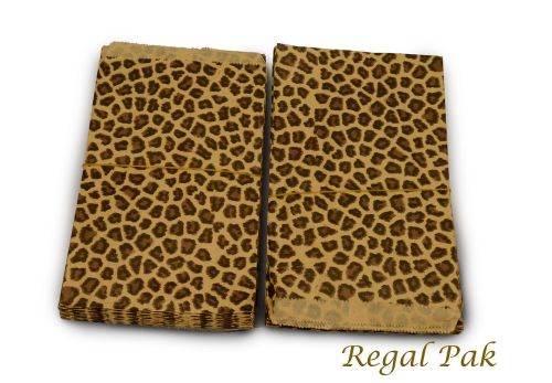 200  Leopard Print Jewelry Paper Bags 6&#034; By 9&#034;