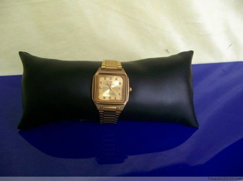 Jewelry Display Large Bracelet Watch Anklet Pillow Holder Black Faux Leather