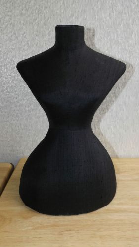 Table Top Mannequin Jewlery Display Black Cloth Female Corset Style