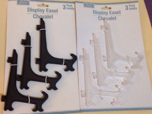 Lot Of 6 Display Easel 3 Frost And 3 Black