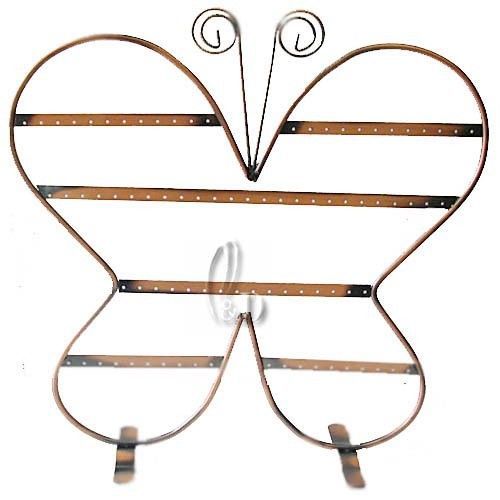 Bronze Butterfly design 84 Holes 35x33cms Huge Earring Display Stand rack d005