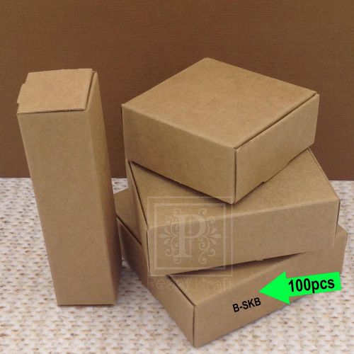 100pcs - large square kraft boxes, jewelry boxes, soaps boxes, kraft boxes for sale