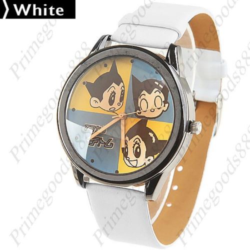 Cartoon Synthetic Leather Quartz Lady Wrist Ladies Wristwatch Women&#039;s White