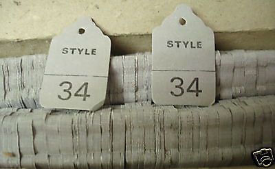 (1,000) 1 3/4&#034; x 1 1/8&#034; ~ # 5 Merchandise Tags~ Size 34