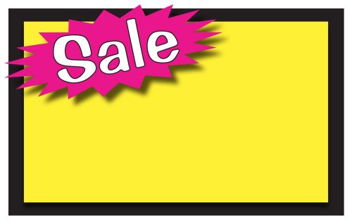 RETAIL SALE SIGNS, Template 5.5&#034;x3.5&#034; Blank Sale/Price Tags, 50 Pack