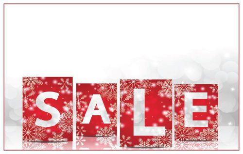 Winter, Holiday Sale Retail Blank Signs, 5.5&#034; x 3.5&#034;, Price Signs/Tags 50 Pack
