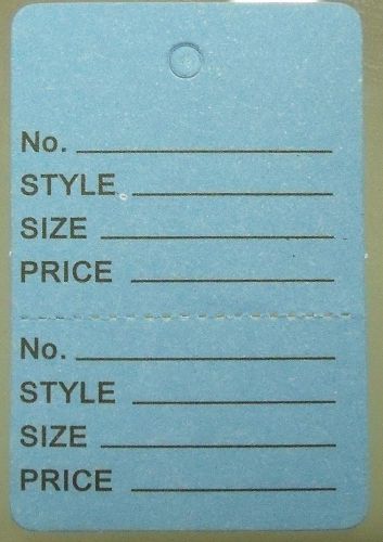 1000 Baby Blue Clothing Perforated Unstrung Price Merchandise Store Tags