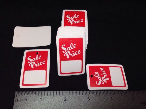 Qty: 1,000 Red White SALE PRICE Unstrung Store Tags 1-1/4 X 1-7/8