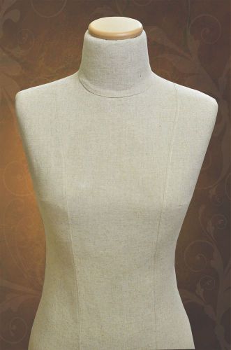 Mannequin torso dress form Calico cotton, bust, paper mache,Pin-able for stores