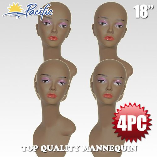 Realistic Plastic lifesize Female MANNEQUIN head display wig hat glasses PYED4pc