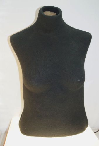 Vintage Store Mannequin Black Cloth Full Figured Torso