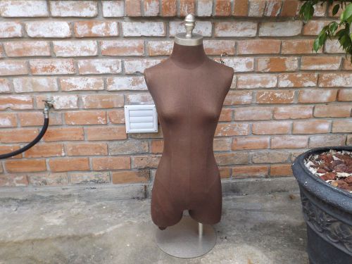 FEMALE 3/4 BODY FABRIC MANNEQUIN TORSO RETAIL DISPLAY QUALITY w/ adjust STAND