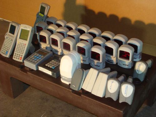 Lot of 33 scanners and accessories very low price with free shipping for sale