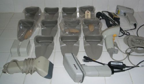 SYMBOL 4 HAND HELD SCANNERS &amp; 10 DOCKING STATIONS - CONTENTS of LOT