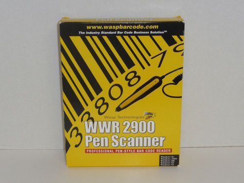 NIB Sealed Wasp Technologies Pen Scanner Bar Code Reader WWR 2900 Professional