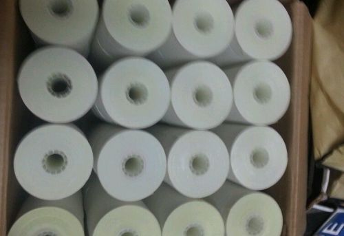 3.23&#034; x 92&#039;  2 ply carbonless white/canary cash register receipt 48 rolls for sale