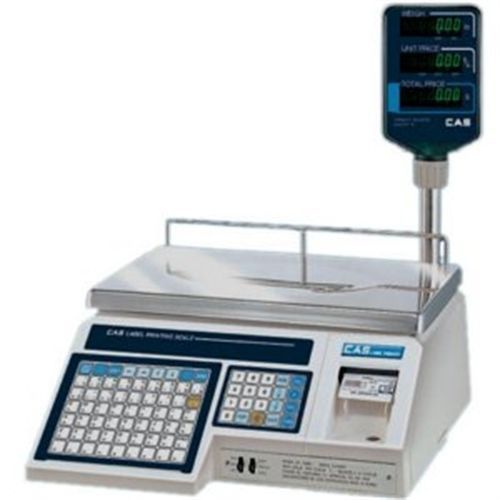 CAS Corporation LP-1000NP Electronic Label Printing Scale 30LB with Pole Display