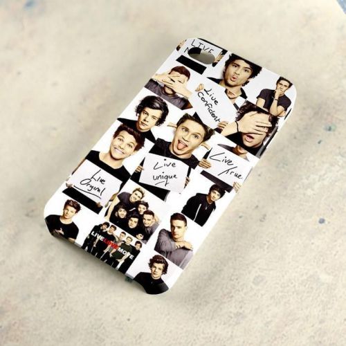 One Direction 1D Collage Quote Life A29 3D iPhone 4/5/6 Samsung Galaxy S3/S4/S5
