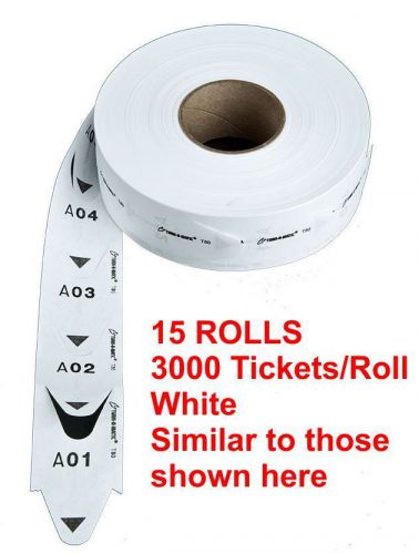 15 rolls 3000/roll genuine turn-o-matic take a number t80 2 digit tickets d80 for sale