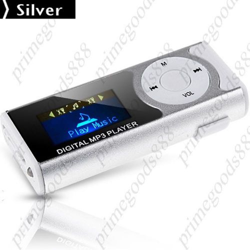 Mini Clip Design Digital MP3 Music Player TF Card Deal Free Shipping in Silver