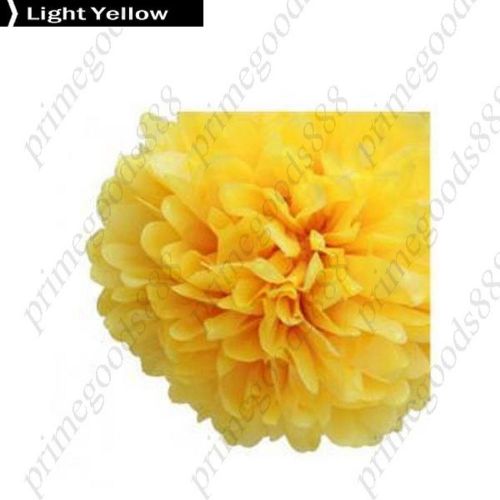 13 c DIY Colored Paper Ball flower Wedding Bouquet New Home Holiday Light Yellow