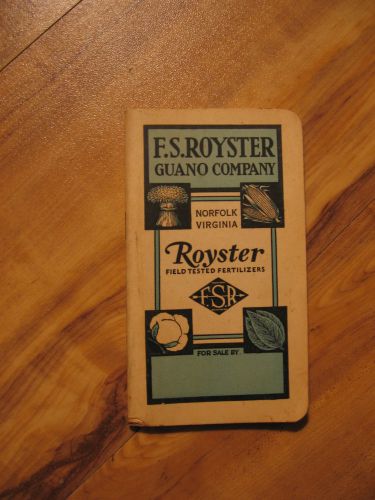 1935 50th Annv.  F.S. Royster Guano Co. Fertilizer Brochure Calendar Unused-VG