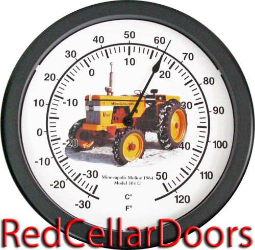 New MINNEAPOLIS MOLINE Model 304U Tractor 14&#034; Round Thermometer Christmas Gift