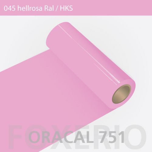 045 bright pink oracal 751 5-50m 63cm gegossen shiny sticky film plott er film for sale